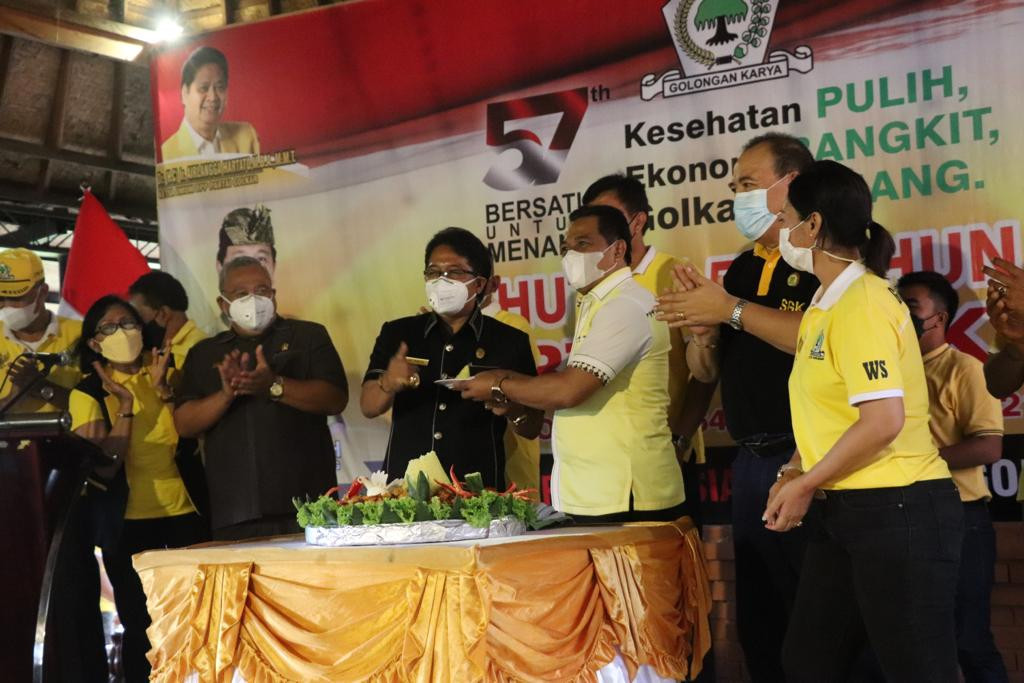 Bupati Giri Prasta Hadiri Hut Partai Golkar ke-57 di Badung